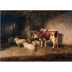Thomas Sidney Cooper | 1803-1902 | Cattle and Sheep in a Byre