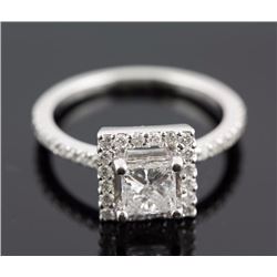 1.20 ctw Diamond Engagement  Ring 14K White Gold F-G,  I1-I2,  4.2 tgw|**Size:7