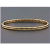 Image 2 : 0.48ct Pavé Round Diamond in 14K Yellow Gold Rope Bangle Bracelet - 6.5"