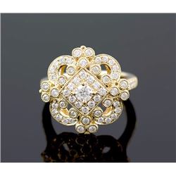 0.97 ctw Pave Channel Diamond Ring 14KYellow Gold 5.60g|**Size:6.75