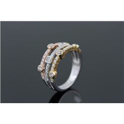 1.02ctw Statement Diamond Ring 14k Two Tone G-HSi2-Si3|Ring Size:6.5|Gram Weight:4.16