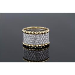 1.25ctw Anniversary Diamond Ring 14k Two Tone G-HSi2-Si3|Ring Size:7|Gram Weight:6.7