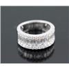 Image 1 : 1.86 ctw Pave Channel Set Diamond Wedding Band Ring 14K White Gold   6.27g |**Size:6.5