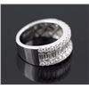 Image 2 : 1.86 ctw Pave Channel Set Diamond Wedding Band Ring 14K White Gold   6.27g |**Size:6.5