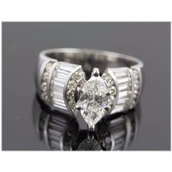 2.05 ctw Diamond Engagement  Ring 14K White Gold G-H,  I1,  7.1 tgw |**Size:7