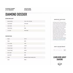 0.70 ct GIA Round Brilliant E, VS2, Solitaire Ring 18K White Gold RingSize  6.5