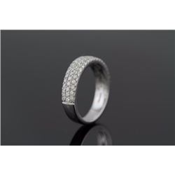 0.71ctw Half Band WeddingDiamond Ring 14k White Gold G-HSi2-Si3|Ring Size:6|Gram Weight:4
