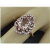 Image 5 : 2.96ct Rectangular Cushion Morganite 14K Rose Gold Cocktail Ring - Size 7