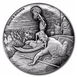 2 oz Silver Coin - Biblical Series (David & Goliath)