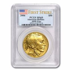 2006 1 oz Gold Buffalo MS-69 PCGS (First Strike)