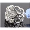 Image 3 : 2.10 ctw Pave Channel Set Diamond  Filigree Ring 14K White Gold   5.83g|**Size:6.5