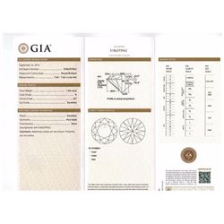 1.50 ct GIA Round Brilliant H, SI1, Solitaire Ring 18K White Gold RingSize  6.5