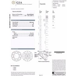 0.9 ct GIA Round Brilliant H, SI1, Solitaire Ring 18K Yellow Gold RingSize  6.5