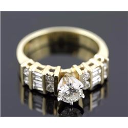 1.68ctw Diamond Engagement  Ring 14KYellow Gold G-HSI35.2 tgw|**Size:6.5