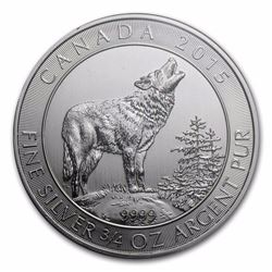 2015 Canada 3|4 oz Silver Grey Wolf MS-69 PCGS (First Strikes)