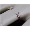 Image 4 : 0.10ct Pavé Diamonds 14K Rose Gold Double Cross Plus X Cuff Ring - Size 6.5