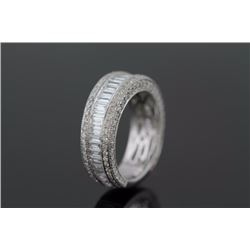 2.62ctw Half Band WeddingDiamond Ring 14k White Gold G-HSi2-Si3|Ring Size:6|Gram Weight:5.64