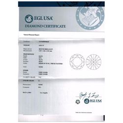 0.59 ct EGL Round Brilliant G, VS2, Solitaire Ring 18K Rose Gold  RingSize US 6.5