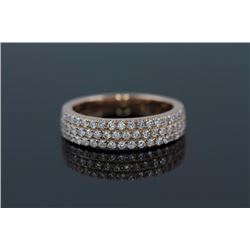 0.71ctw Half Band WeddingDiamond Ring 14k Rose Gold G-HSi2-Si3|Ring Size:6|Gram Weight:4