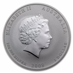 2008 Australia 1 oz Silver Year of the Mouse BU (Series II)