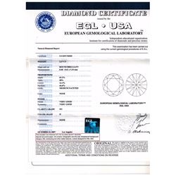 2.27 ct EGL Round Brilliant H, SI1  Solitaire Ring 18K Rose Gold RingSize 6.5