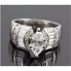 2.05 ctw Diamond Engagement  Ring 14K White Gold G-H,  I1,  7.1 tgw |**Size:7