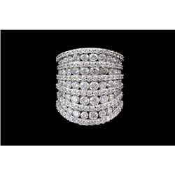 6.24 ctw Diamond  Annivesary  Band 14KWhite Gold F-G, SI2-SI3|**Size:6.5  15.09g