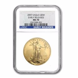 2007 1 oz Gold American Eagle MS-70 NGC (Early Releases)