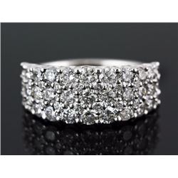 2.62ctw Wedding Anniversary Diamond Ring 14k White Gold G-HSi2-Si3|Ring Size:6.5|Gram Weight:5.35