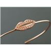 Image 2 : 14K Rose Gold 0.19ct Pavé Round Diamond "Sweet Lips" Cuff Bracelet - 6.5"