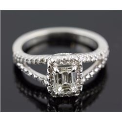 1.50 ctw Diamond Engagement  Ring 14K White Gold G-H,  SI1,  4.5 tgw|**Size:6.5