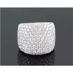 5.31 ctw Multi Row Band 14K White Gold  9.38g