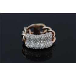 1.59ctw Fashion Diamond Ring 14k Rose Gold G-HSi2-Si3|Ring Size:6.5|Gram Weight:7.6