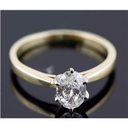 1.0 ctw Diamond Engagement  Ring 14K Yellow & White  Gold G-H,  SI3,  3.0 tgw |**Size:7.5