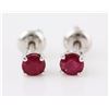 Image 1 : Ruby 8mm 4.50 tcw Classic Stud Earring 14K White or Yellow Gold