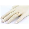 Image 3 : 0.16ct Micro Pave Diamond 14K Yellow Gold Hollow Rectangular Ring - Size 6.5