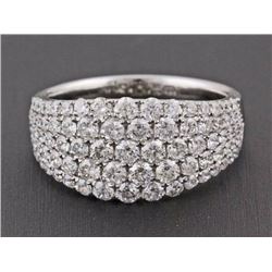1.80ct Pavé Diamonds in 14K White Gold Anniversary Band Ring - Size 7