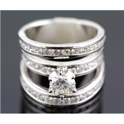 3.0 ctw Diamond Engagement  Ring 14K White Gold G-H, SI3,  9.2 tgw|**Size:5