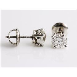 0.75 ctw Brilliant Round Cut Diamond Stud EarringG-H, I1-I2 14K White or Yellow Gold