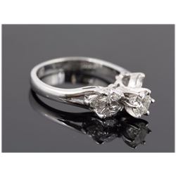1.05 ctw Diamond Engagement  Ring 14K White Gold G-H, SI2,  4.1 tgw|**Size:6.5