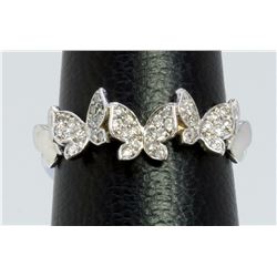 14K WHITE GOLD RING 2.90GRAM  DIAMOND 0.27CT