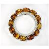 Image 1 : ORANGE TOURMALINE 3.06CT, 14K W/G PENDANT 4.85GRAM / DIAMOND 0.53CT