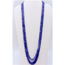 Tanzanite Beaded Necklace 260.00 ct & up 3 Rows