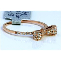 14K ROSE GOLD RING 1.80GRAM  DIAMOND 0.26CT