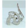 Image 2 : 14K WHITE GOLD RING 9.3GRAM  RED DIAMOND 0.15CT