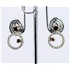 Image 2 : 14K WHITE GOLD EARRING 3.70GRAM  DIAMOND 0.35CT/ BROWN DIAMOND 0.62CT