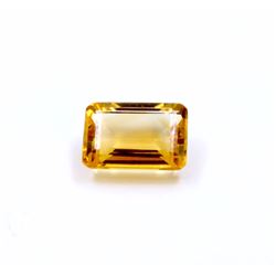 6 ct & up Citrine Emerald Cut Loose Stone