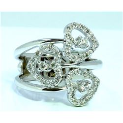 14K WHITE GOLD RING 6.20GRAM / DIAMOND 0.40CT GH COLOR Si CLARITY