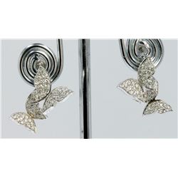 14K WHITE GOLD EARRING 2.70GRAM DIAMOND 0.79CT
