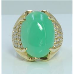 14K:8.23g/Diamond:0.75ct/Jade:12.27ct